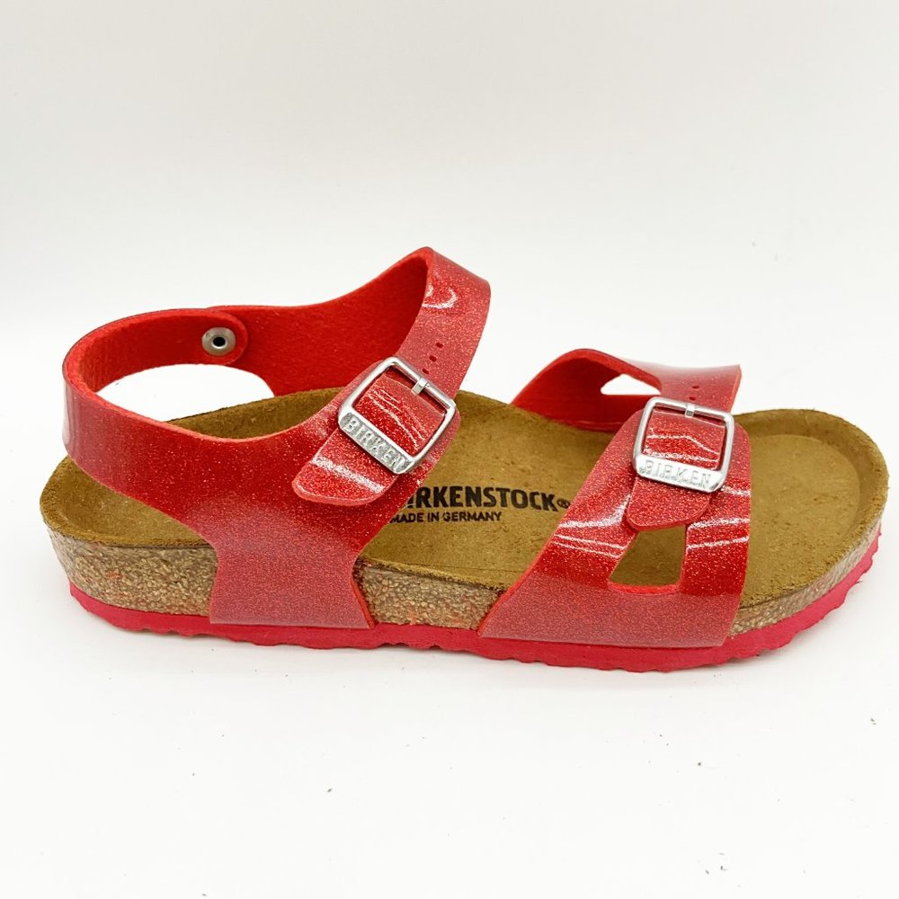 Birkenstock Rio Kids Magic Galaxy Red Sandals Narrow Fit